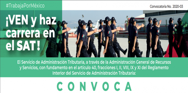 Convocatoria emitida por el Servicio de Administración Tributaria (SAT)